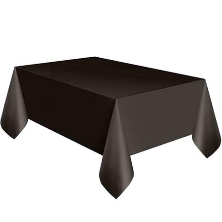 CROWN DISPLAY 90002 PE 54 x 108 in. Black Plastic Table Cover, 48PK 90002  (PE)